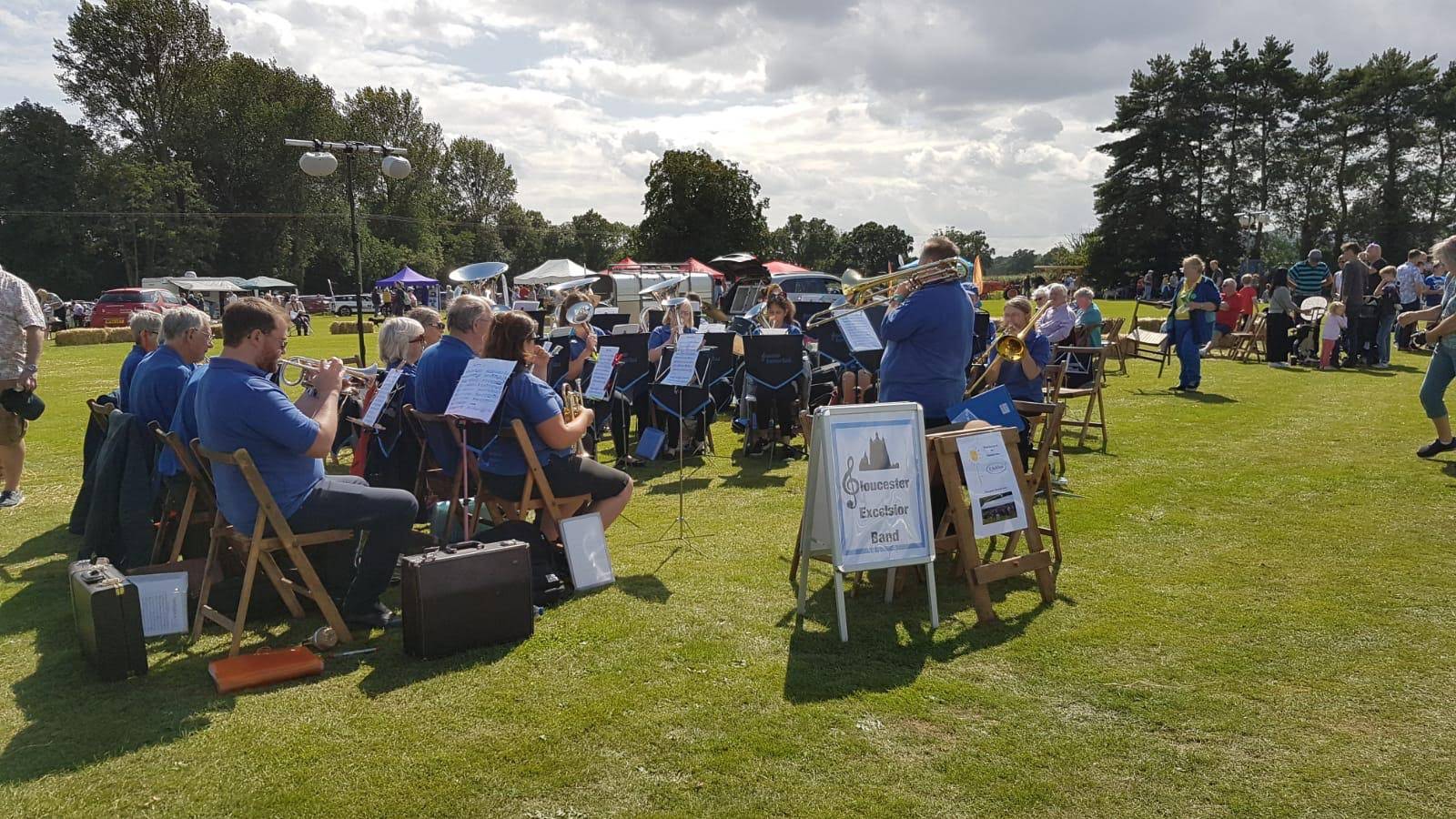 Band performing at Tibberton 2019